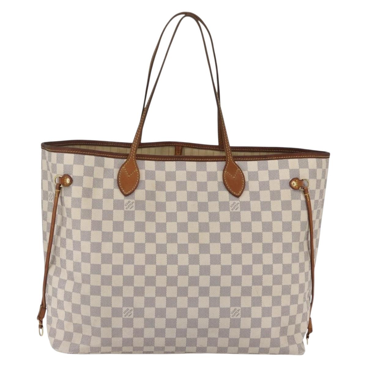 LOUIS VUITTON Damier Azur Neverfull GM Tote Bag N41360 LV Auth 168134