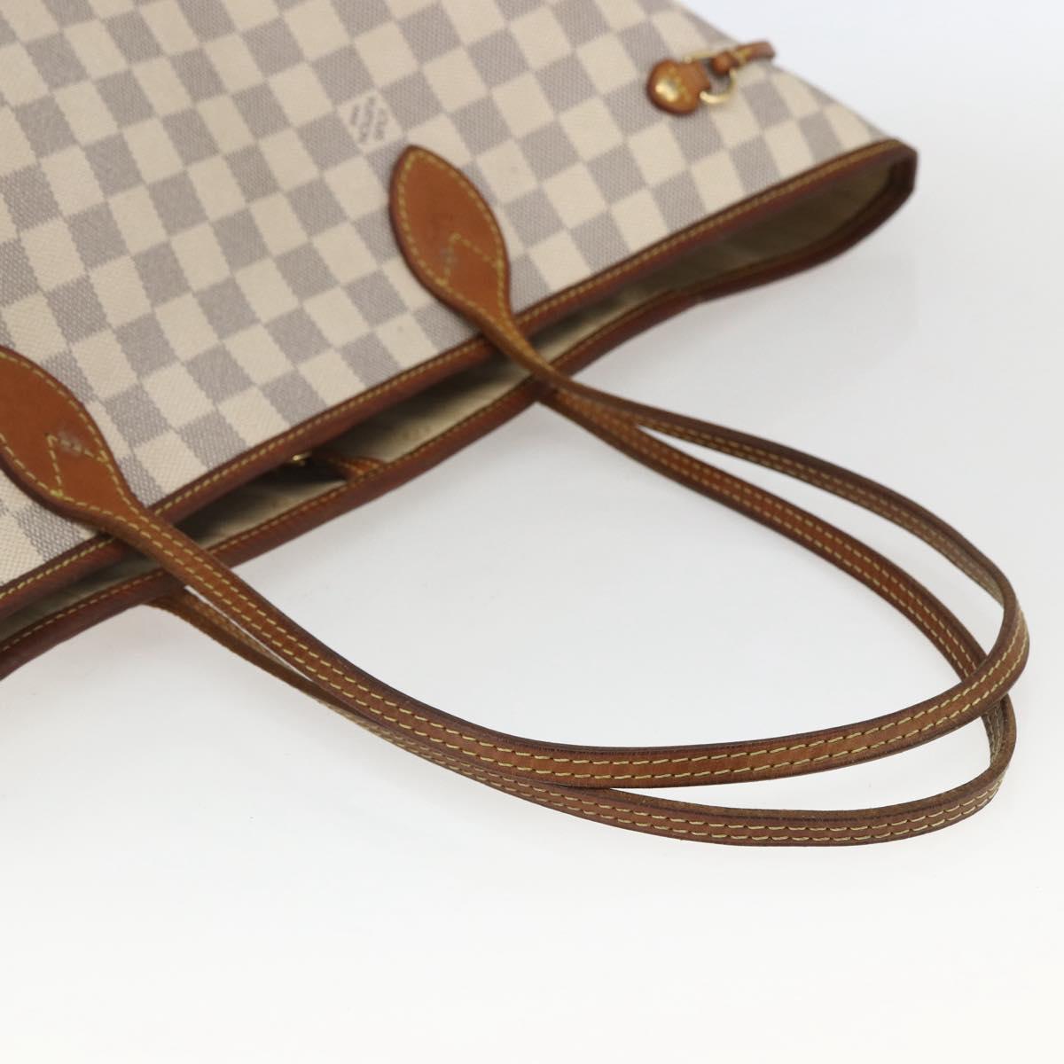 LOUIS VUITTON Damier Azur Neverfull GM Tote Bag N41360 LV Auth 168134