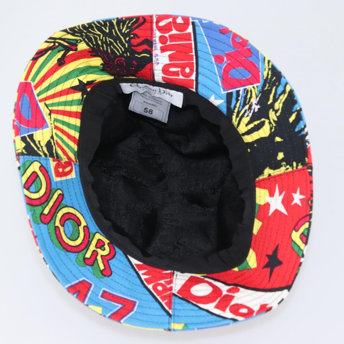 Christian Dior Hat Canvas Multicolor Auth 168182SAM