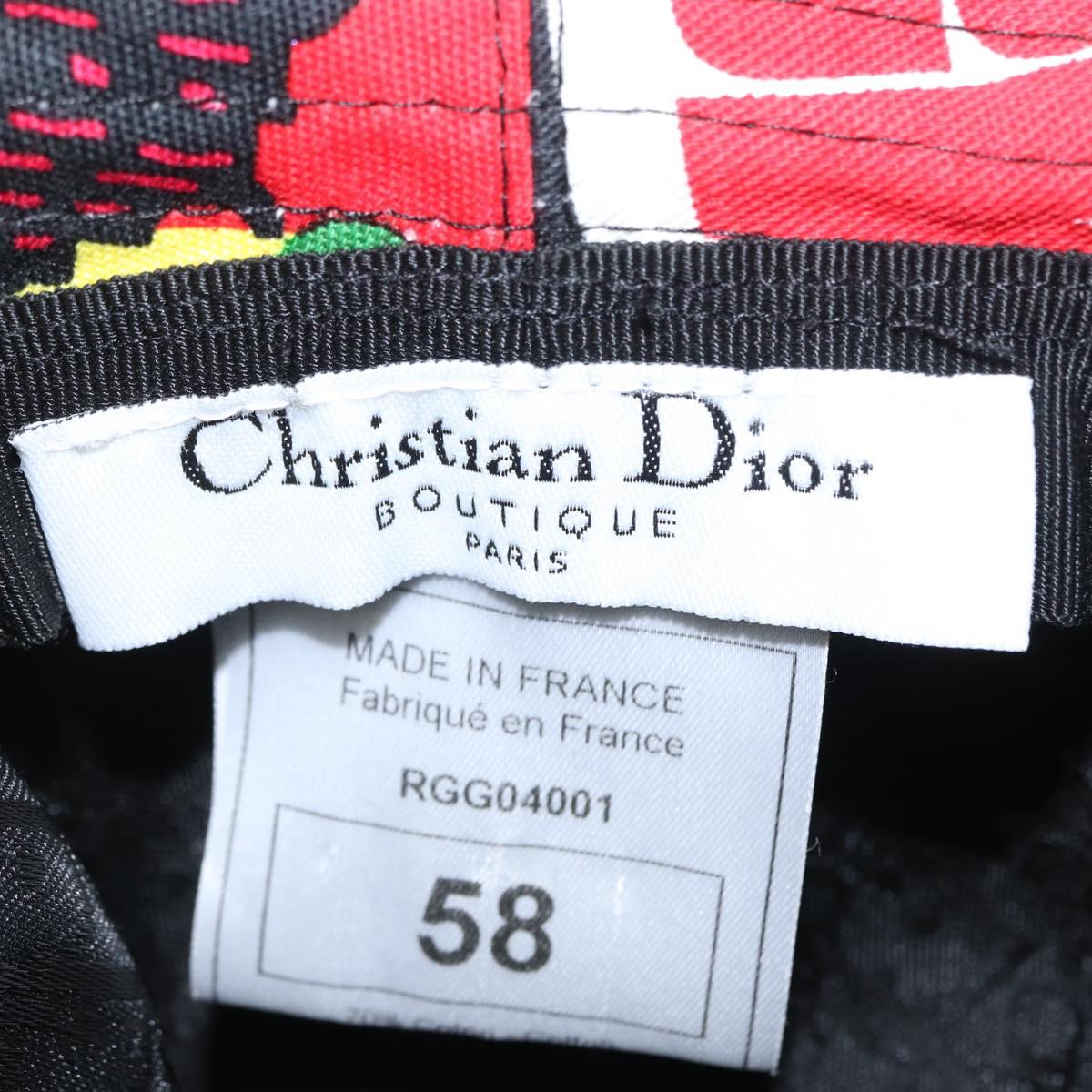Christian Dior Hat Canvas Multicolor Auth 168182SAM