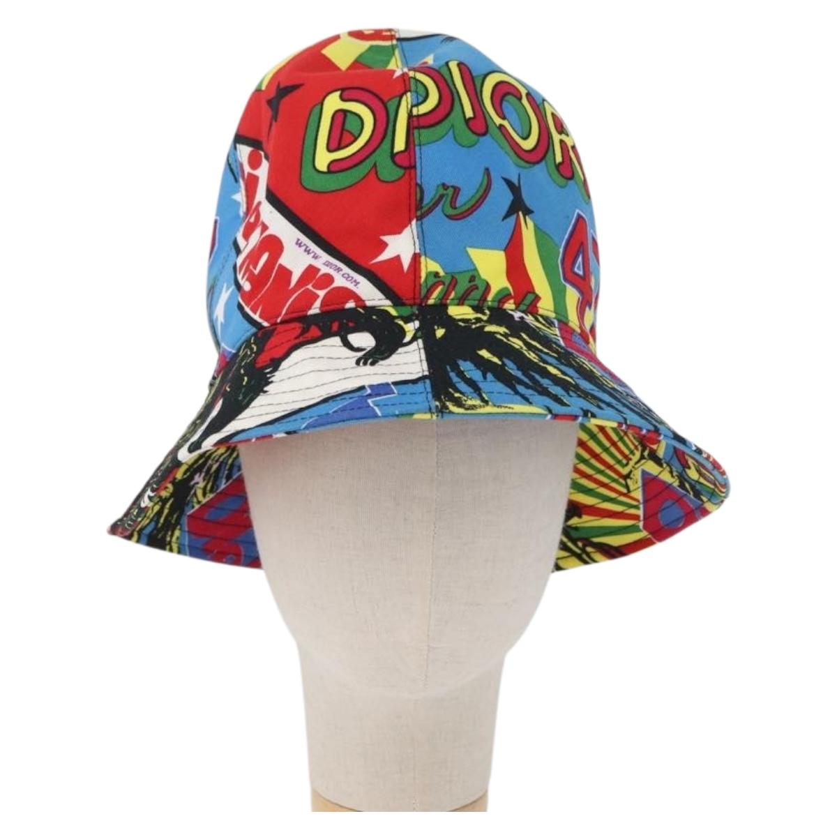 Christian Dior Hat Canvas Multicolor Auth 168182SAM
