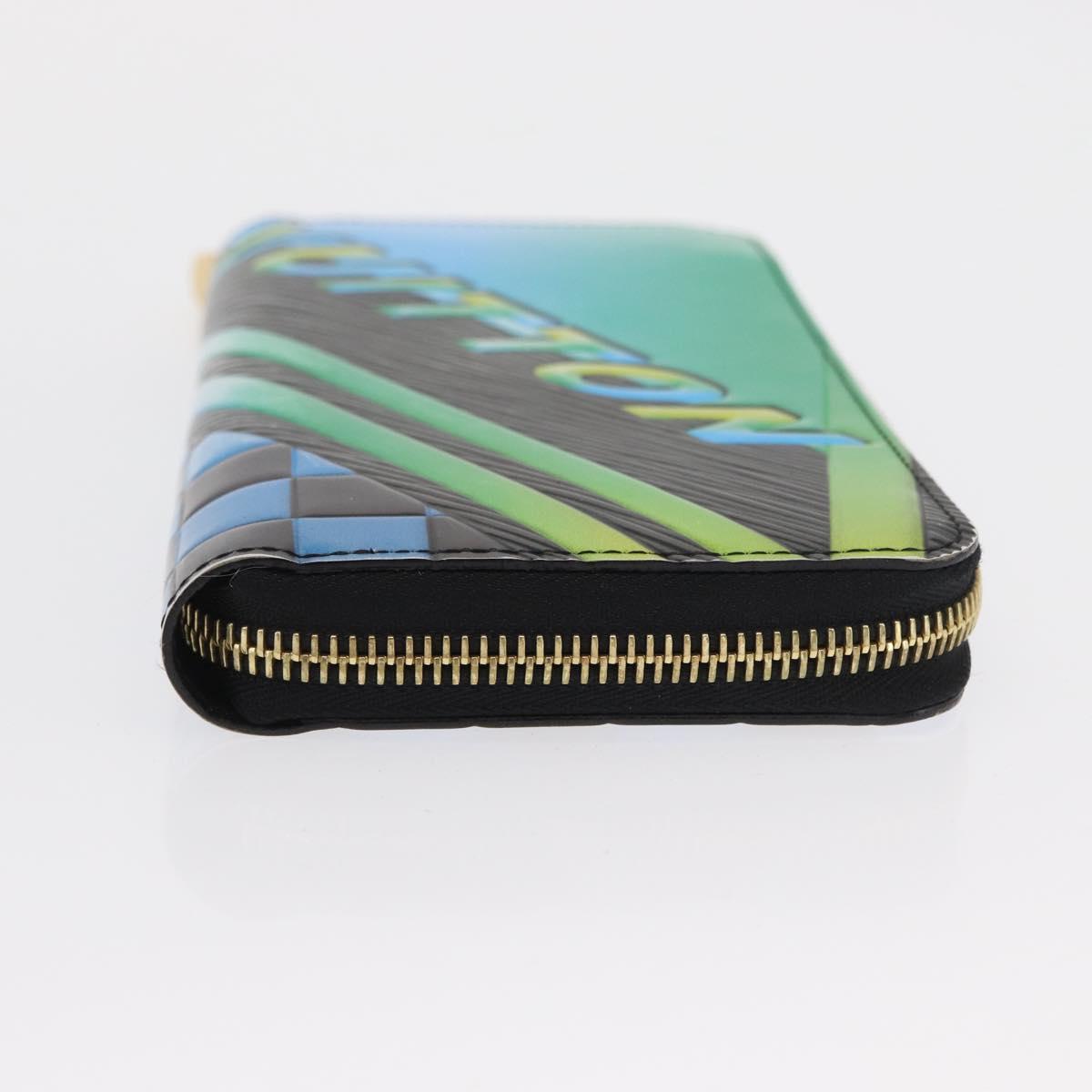 LOUIS VUITTON Damier LV Lace Zippy Wallet Long Wallet Blue LV Auth 168184