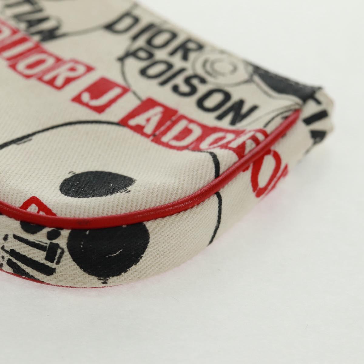 Christian Dior Hardcore Saddle pouch Pouch Canvas White Silver Auth 168201V