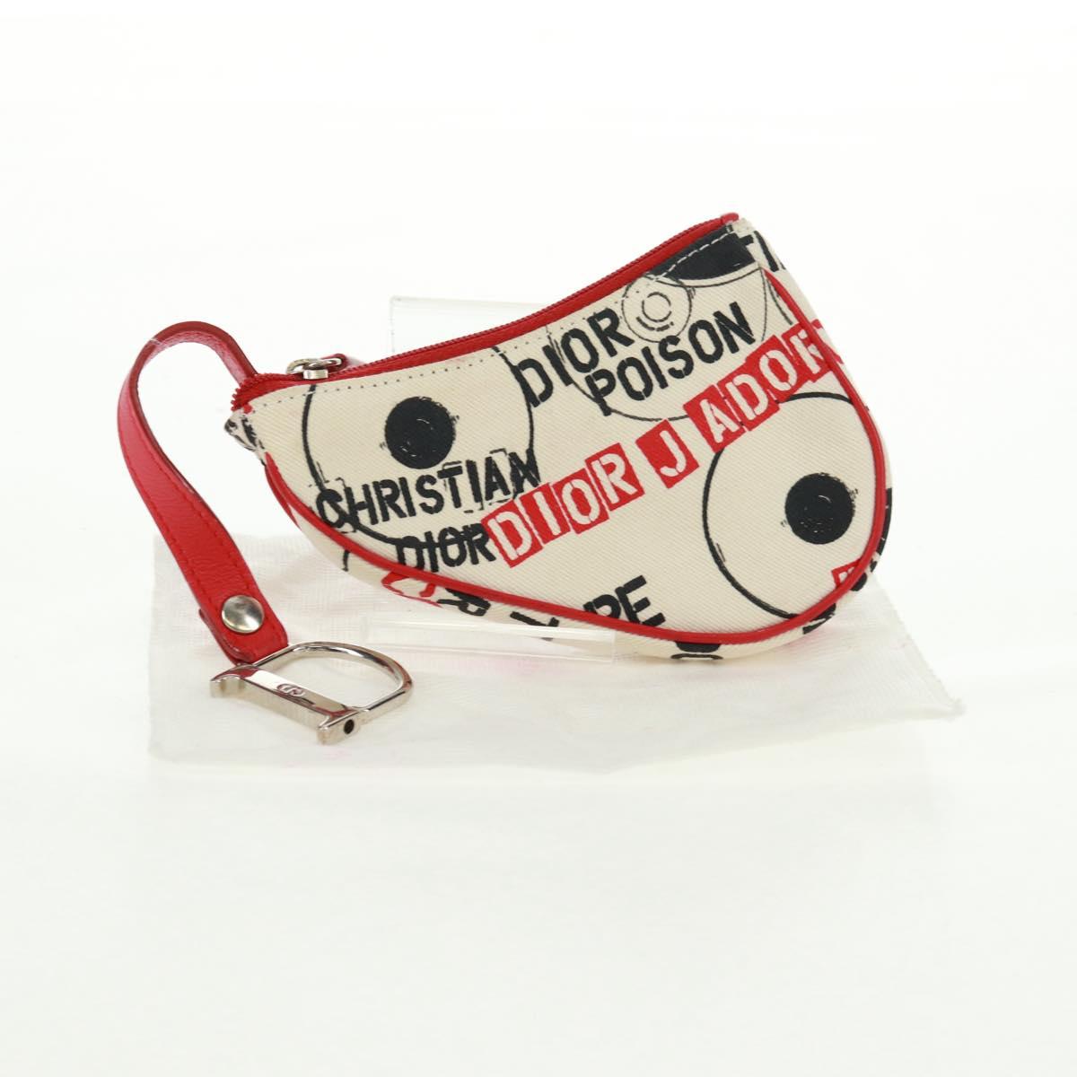 Christian Dior Hardcore Saddle pouch Pouch Canvas White Silver Auth 168201V