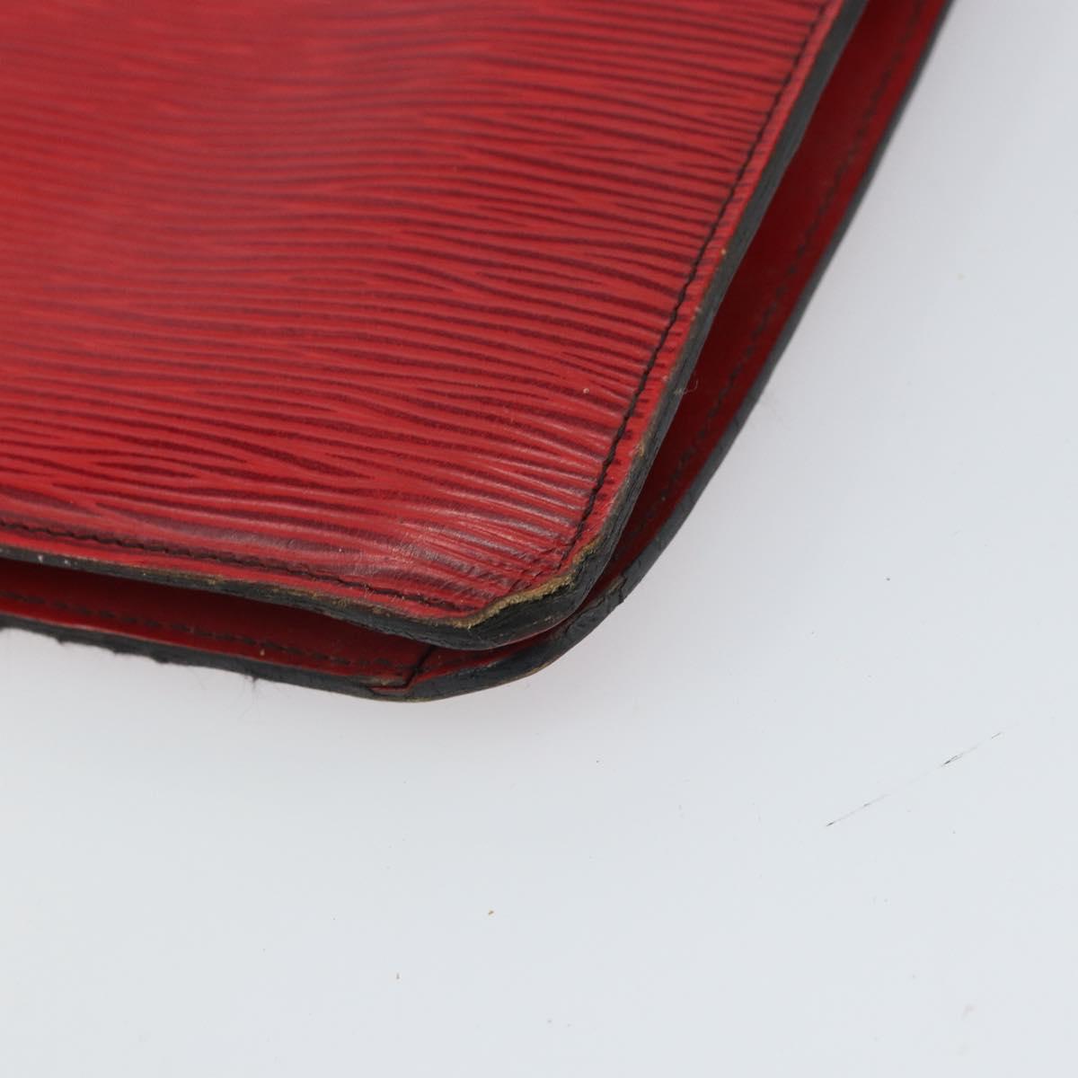 LOUIS VUITTON Epi Montaigne 27 Clutch Bag Red M52657 LV Auth 168213