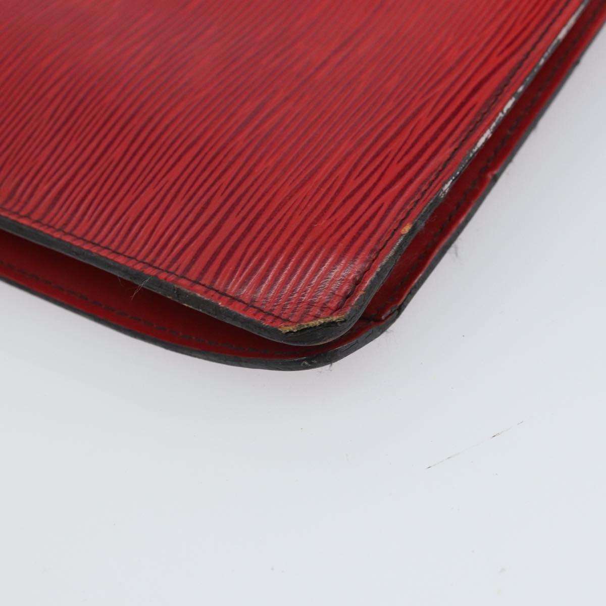 LOUIS VUITTON Epi Montaigne 27 Clutch Bag Red M52657 LV Auth 168213