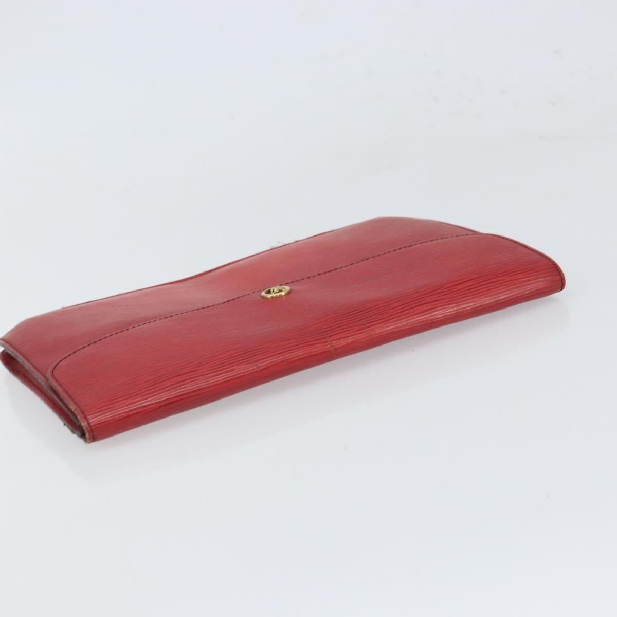 LOUIS VUITTON Epi Montaigne 27 Clutch Bag Red M52657 LV Auth 168213