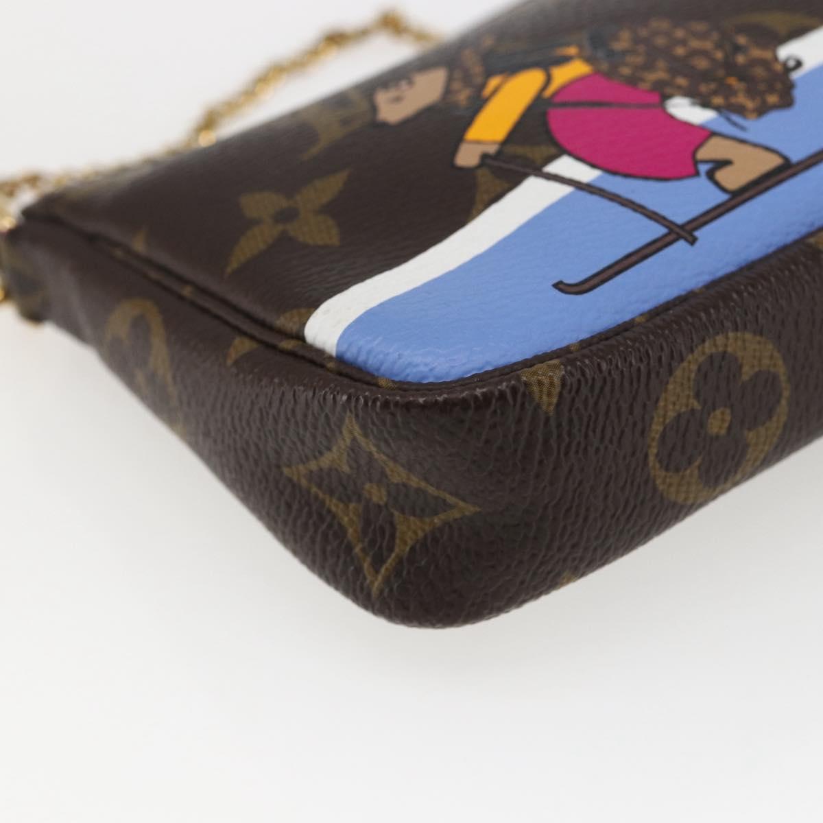 LOUIS VUITTON Monogram Ski Bear Mini Pochette Accessoires M67769 Auth 168214SM