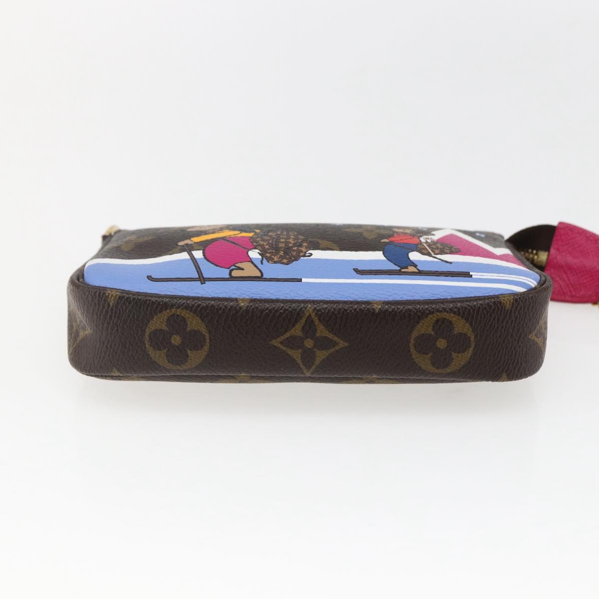 LOUIS VUITTON Monogram Ski Bear Mini Pochette Accessoires M67769 Auth 168214SM