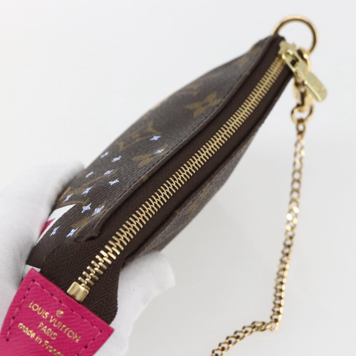 LOUIS VUITTON Monogram Ski Bear Mini Pochette Accessoires M67769 Auth 168216SM