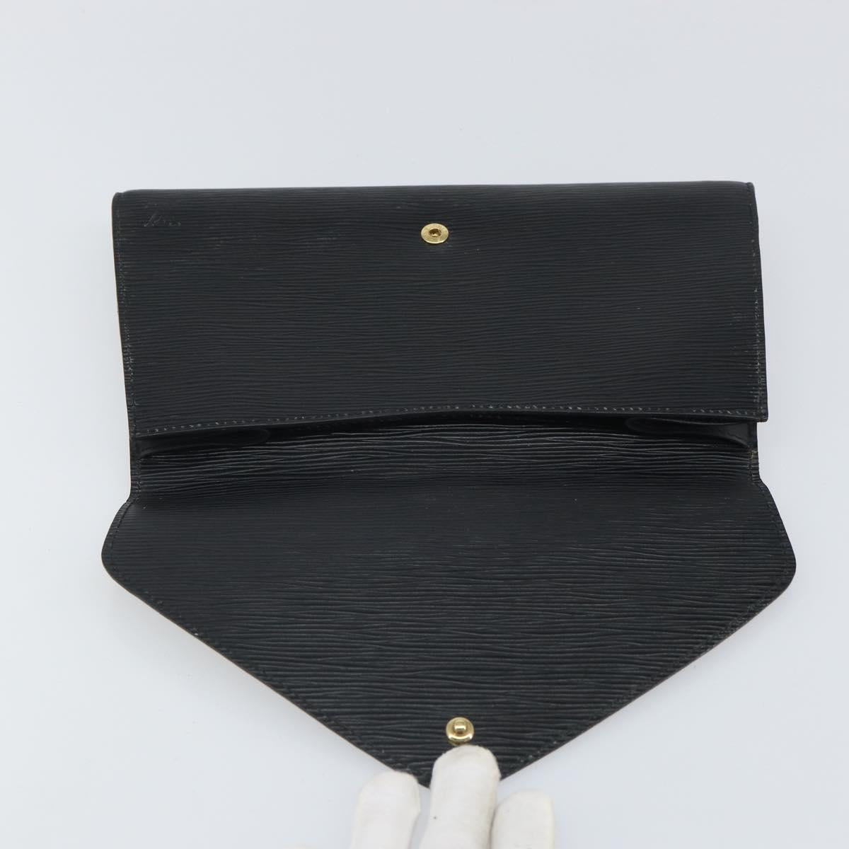 LOUIS VUITTON Epi Art Deco Clutch Bag Black M52632 LV Auth 168234