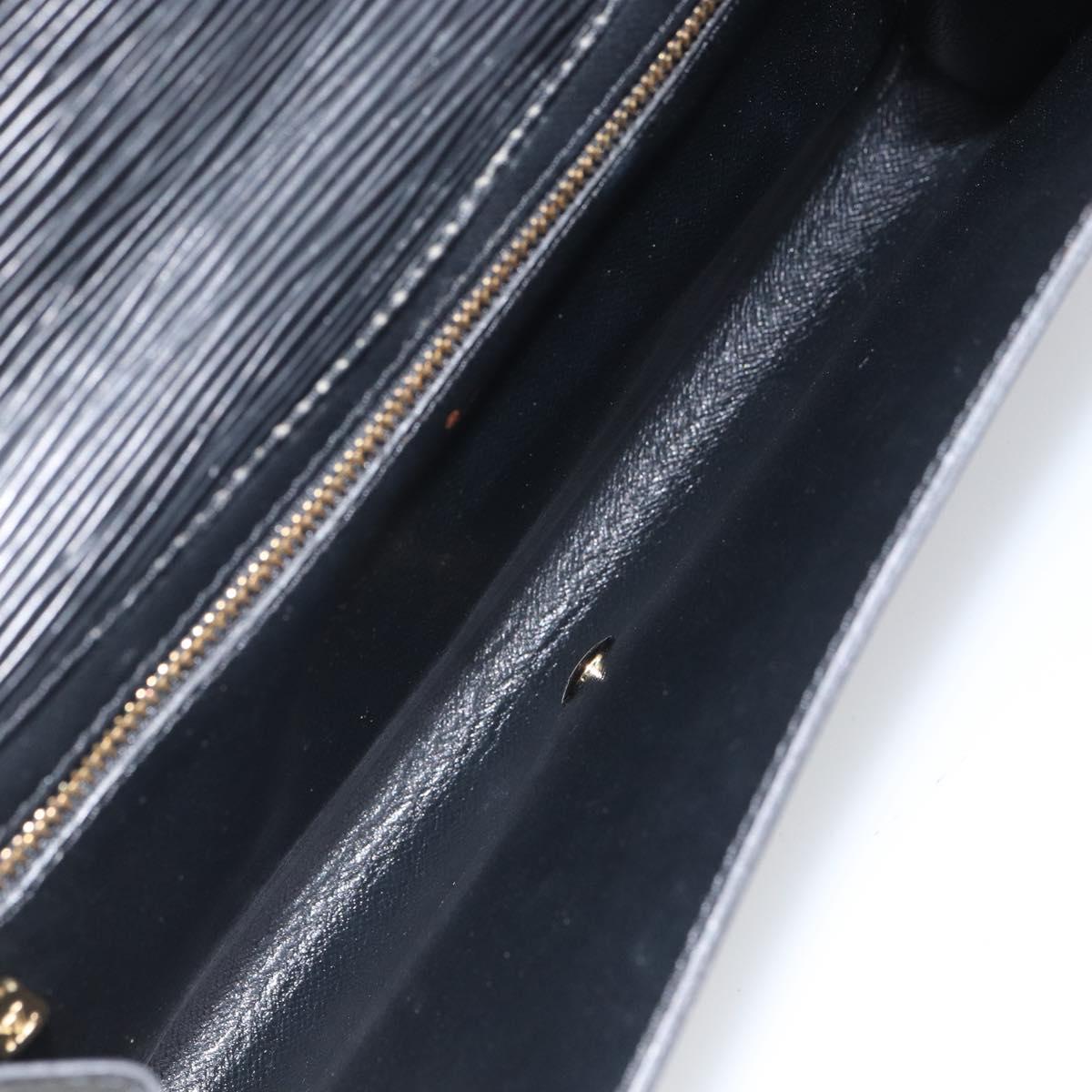 LOUIS VUITTON Epi Art Deco Clutch Bag Black M52632 LV Auth 168234