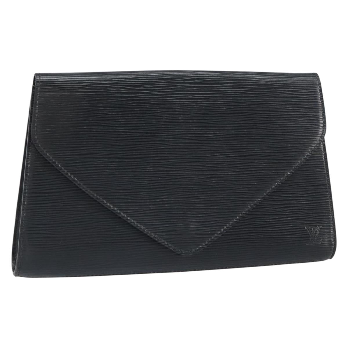 LOUIS VUITTON Epi Art Deco Clutch Bag Black M52632 LV Auth 168234