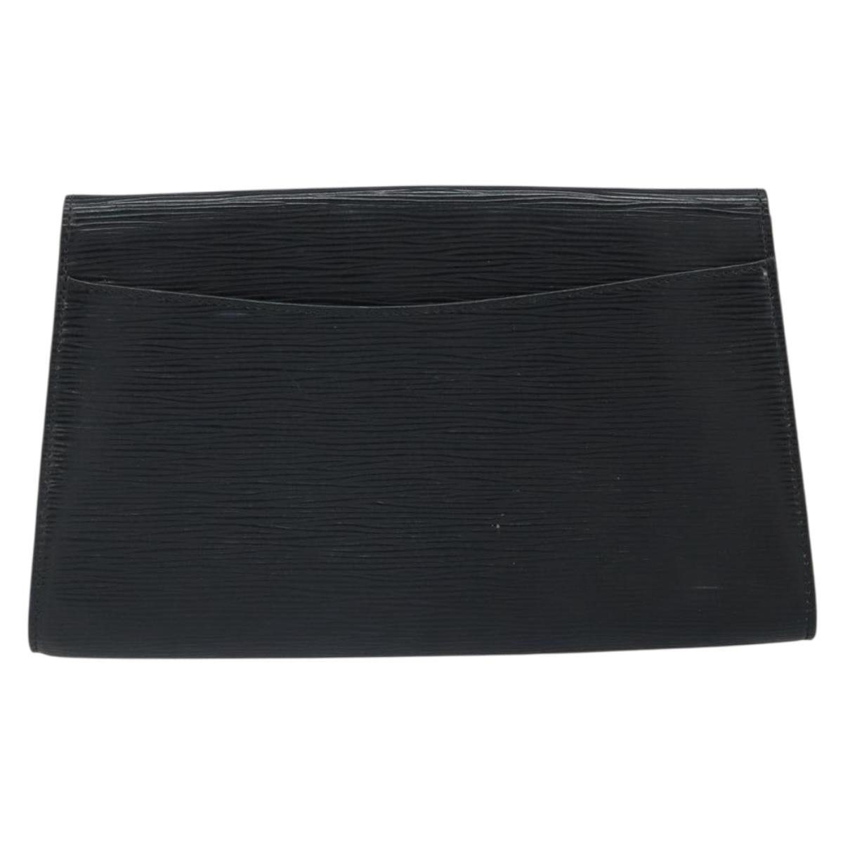 LOUIS VUITTON Epi Art Deco Clutch Bag Black M52632 LV Auth 168234