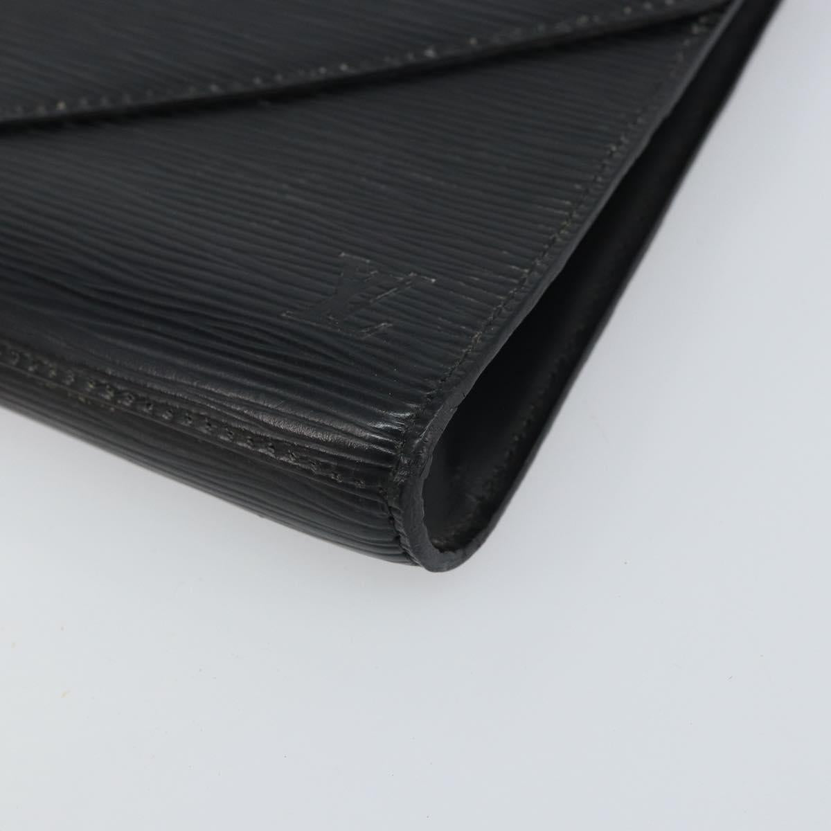 LOUIS VUITTON Epi Art Deco Clutch Bag Black M52632 LV Auth 168234