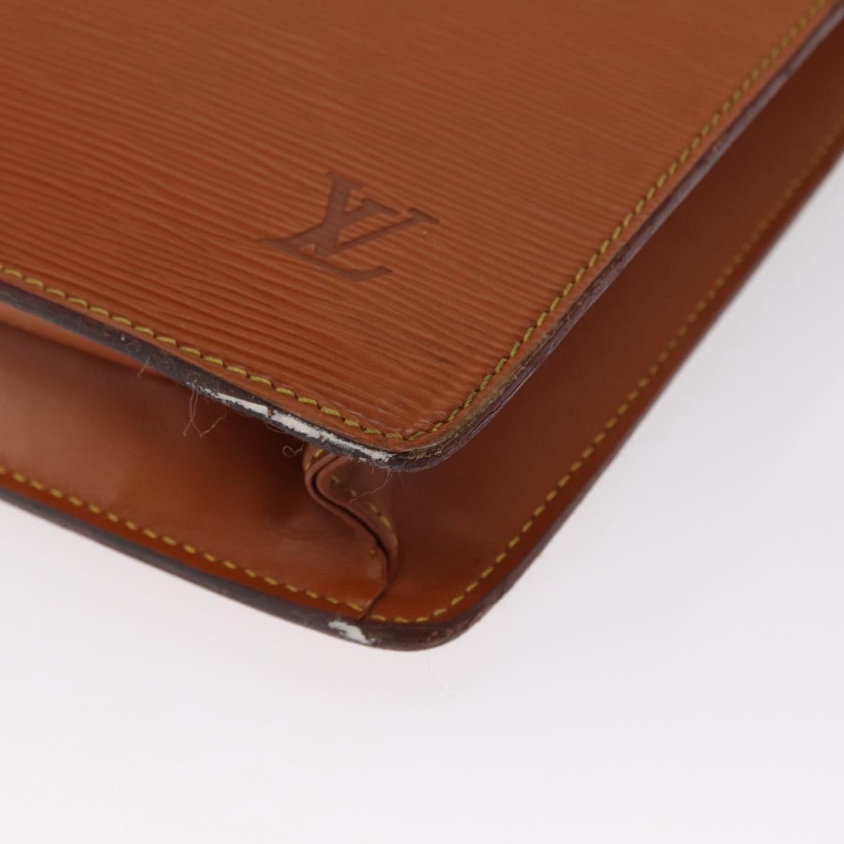 LOUIS VUITTON Epi Porte Documents Bandouliere Zipangu Gold M54468 LV Auth 168237
