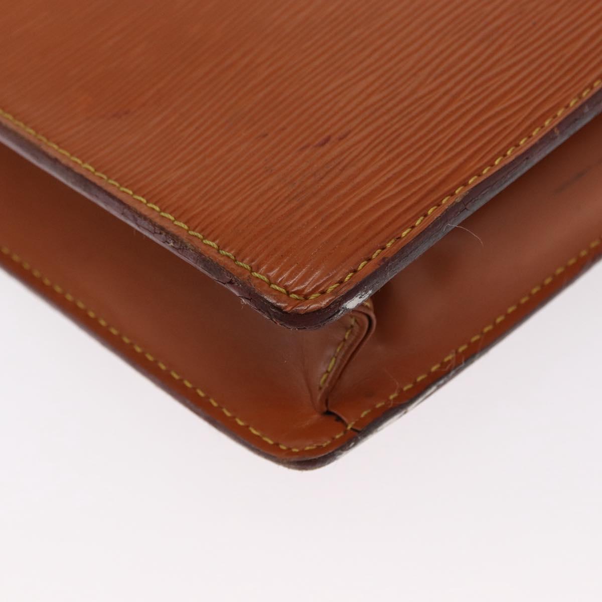 LOUIS VUITTON Epi Porte Documents Bandouliere Zipangu Gold M54468 LV Auth 168237