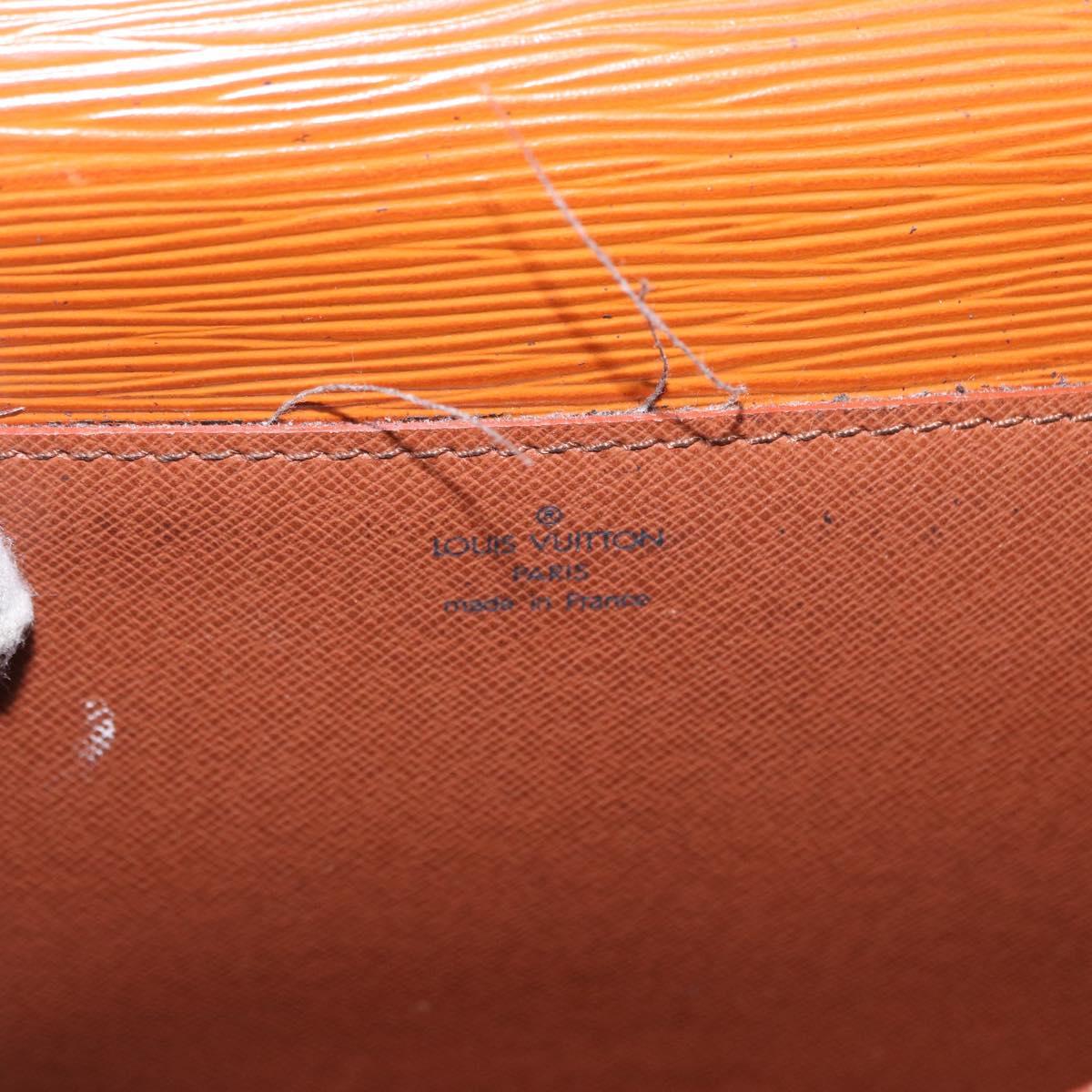 LOUIS VUITTON Epi Porte Documents Bandouliere Zipangu Gold M54468 LV Auth 168237