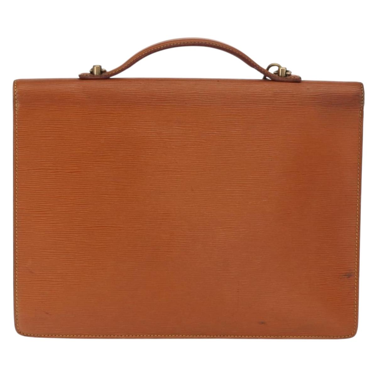 LOUIS VUITTON Epi Porte Documents Bandouliere Zipangu Gold M54468 LV Auth 168237
