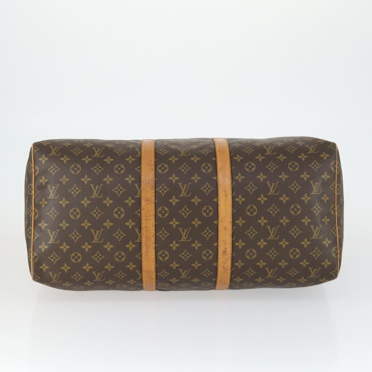 LOUIS VUITTON Monogram Keepall 55 Boston Bag M41424 LV Auth 168241