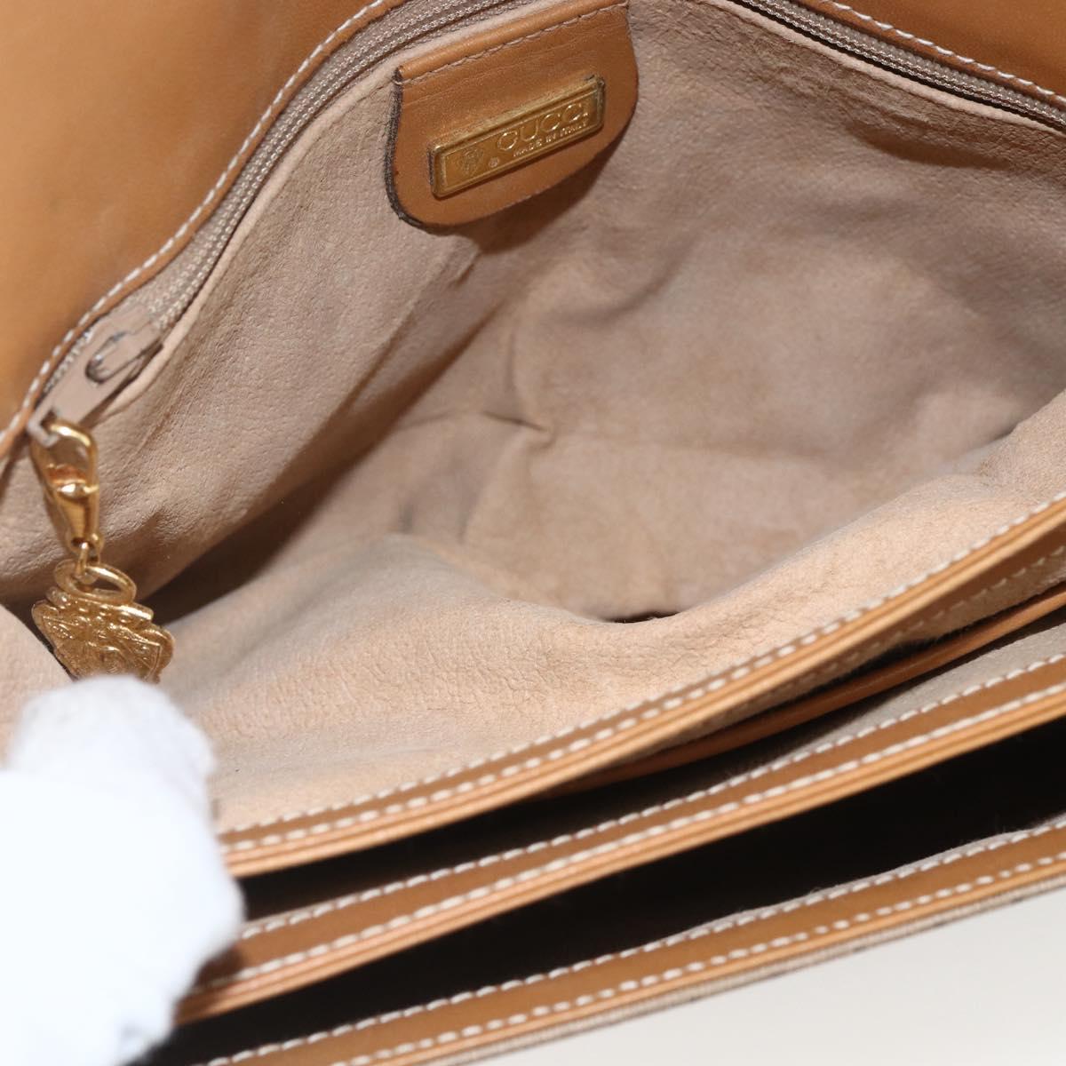 GUCCI Micro GG Supreme Shoulder Bag PVC Beige Gold 001 406 1780 Auth 168242