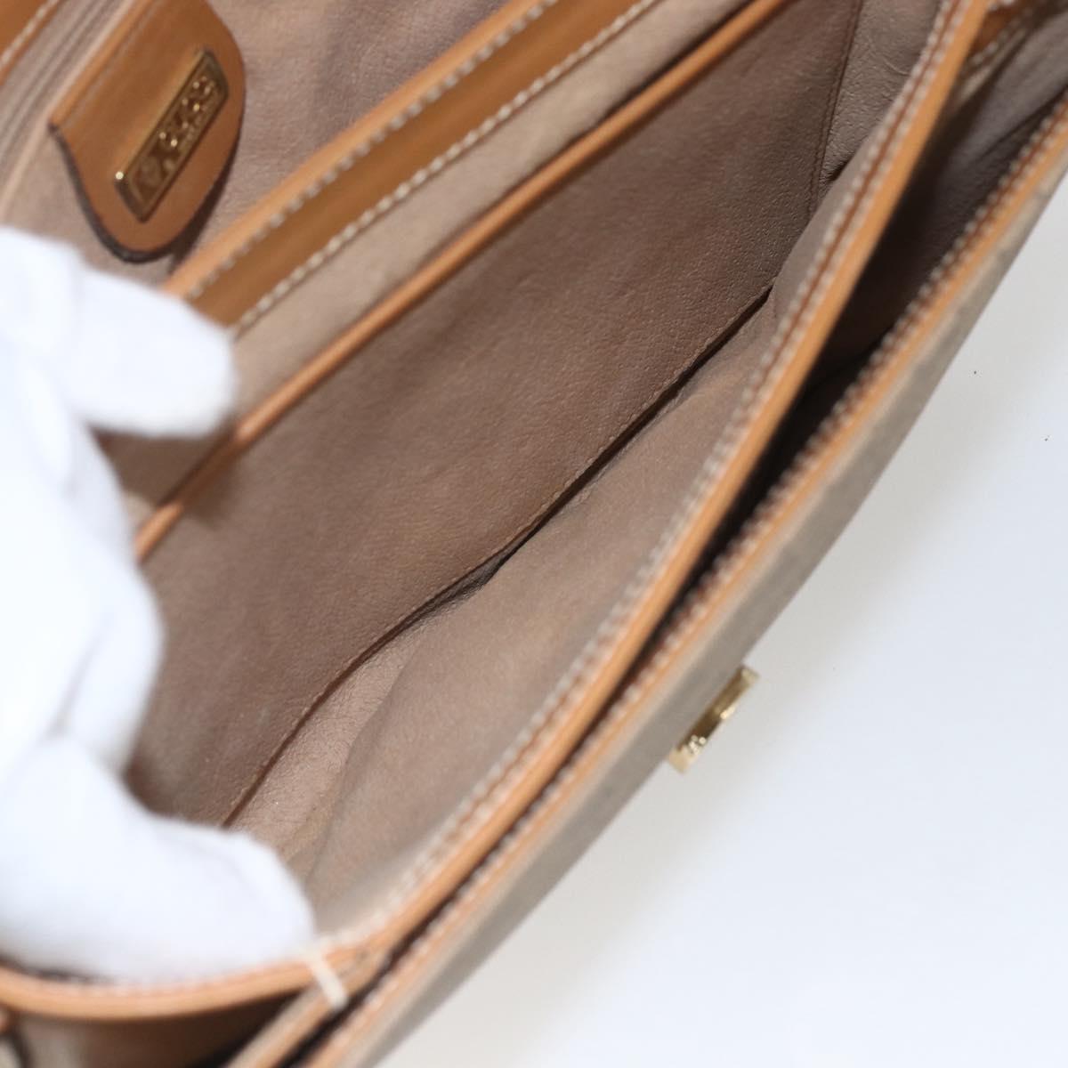 GUCCI Micro GG Supreme Shoulder Bag PVC Beige Gold 001 406 1780 Auth 168242
