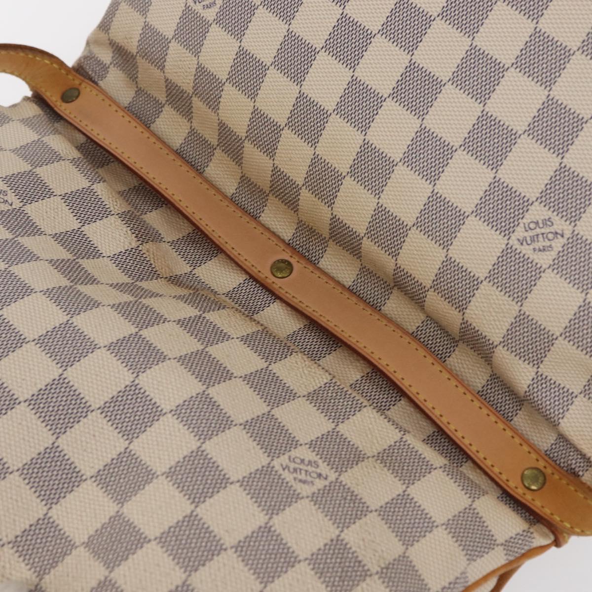 LOUIS VUITTON Damier Azur Saumur 30 Shoulder Bag SPO N48202 LV Auth 168246