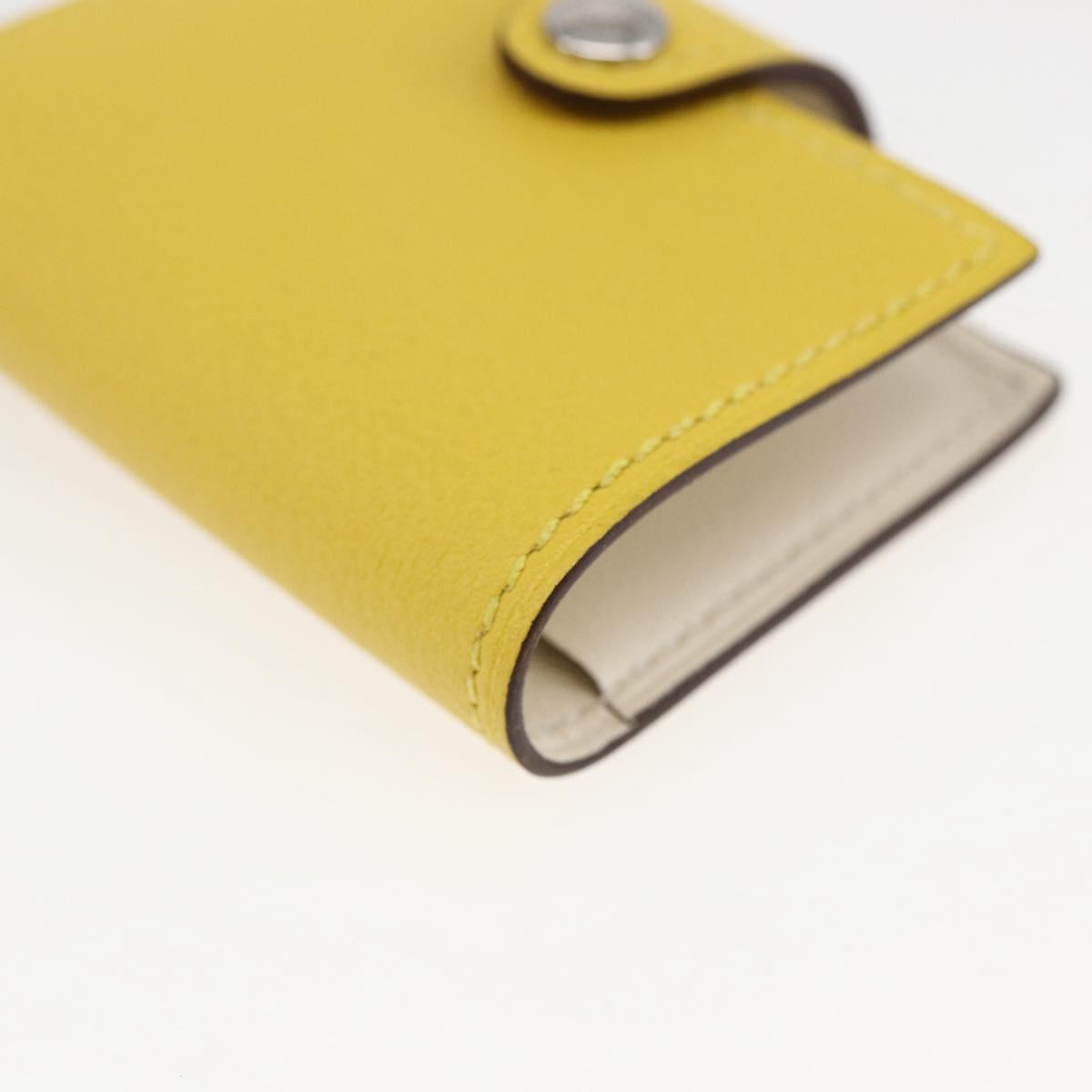 HERMES Ulysse Nano Bag Charm Leather Yellow Auth 168248M