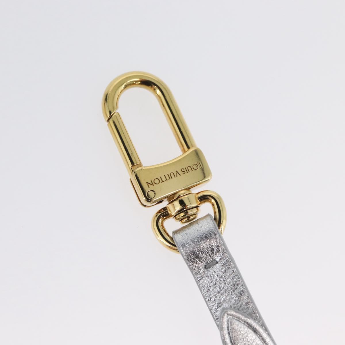 LOUIS VUITTON Snow Flake Charm Leather Silver M79293 LV Auth 168249M