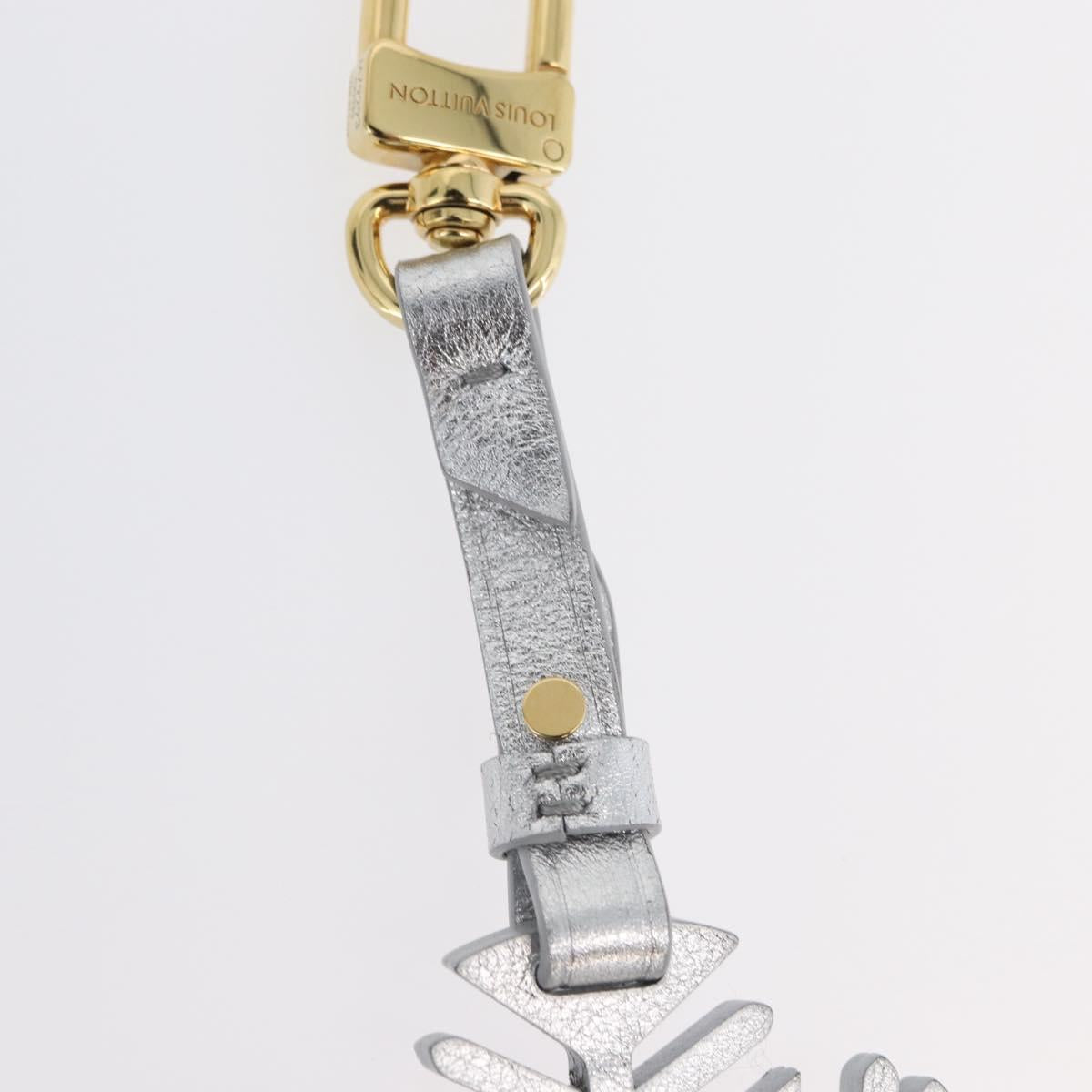 LOUIS VUITTON Snow Flake Charm Leather Silver M79293 LV Auth 168249M