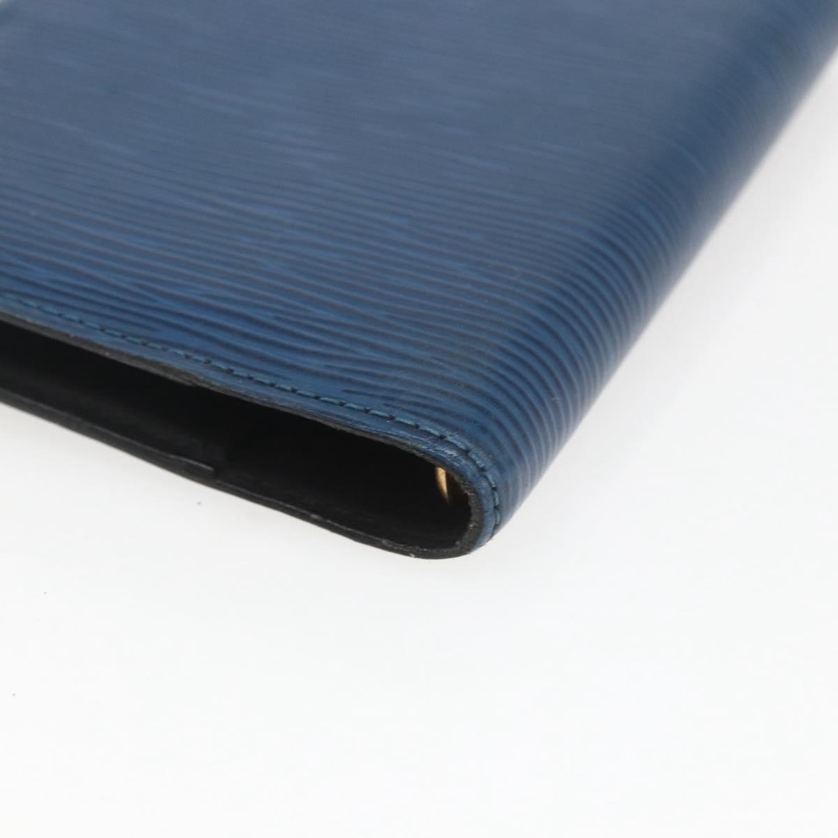 LOUIS VUITTON Epi Agenda PM Day Planner Cover Blue R20055 LV Auth 168266