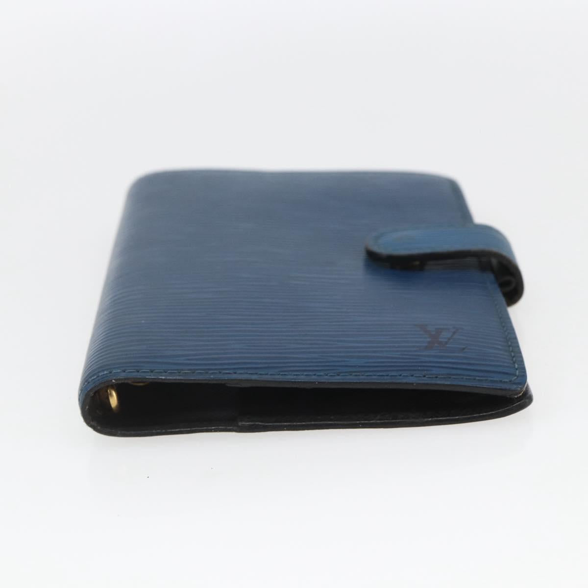 LOUIS VUITTON Epi Agenda PM Day Planner Cover Blue R20055 LV Auth 168266