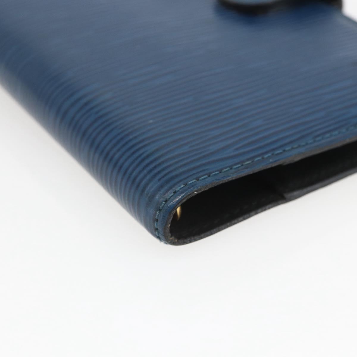 LOUIS VUITTON Epi Agenda PM Day Planner Cover Blue R20055 LV Auth 168266