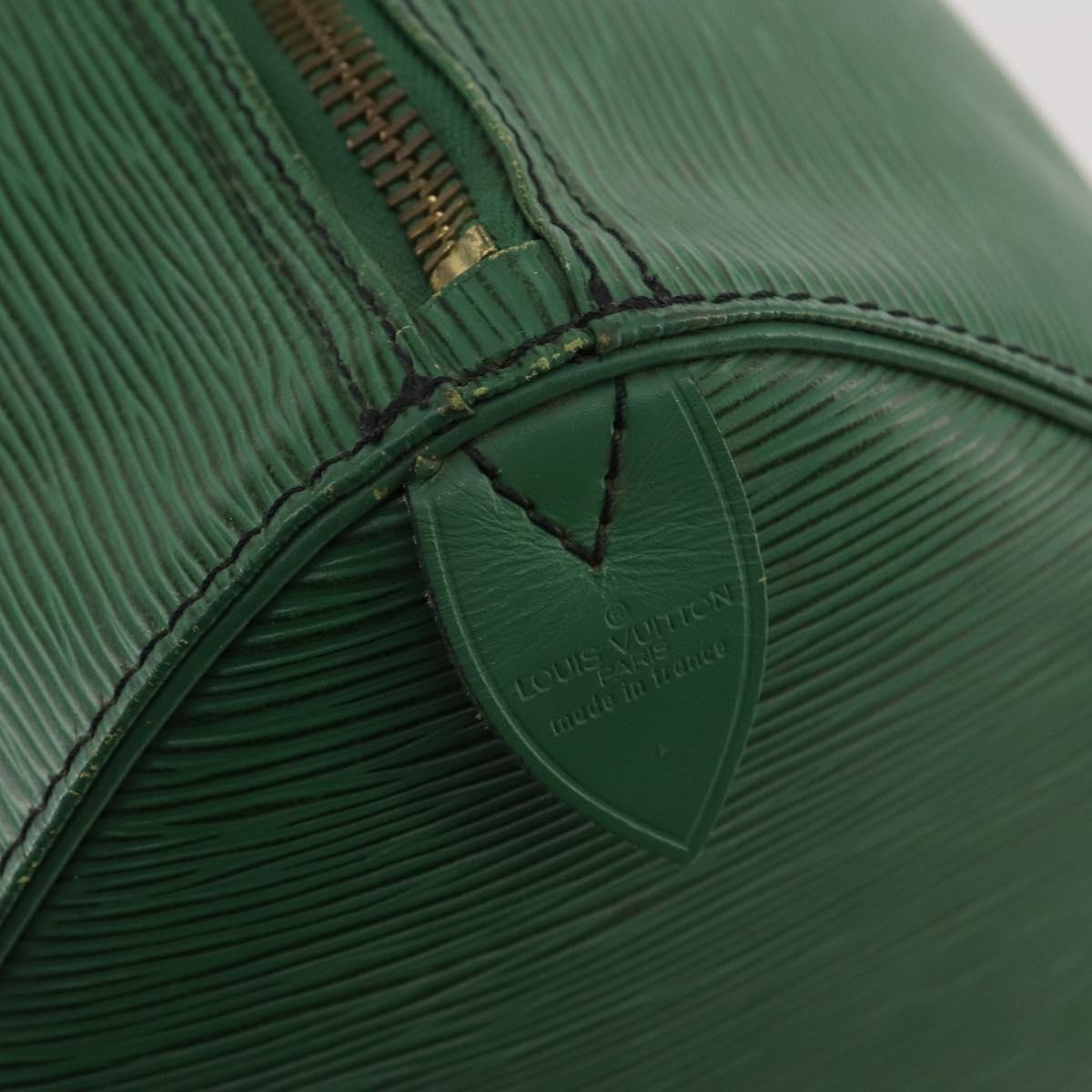 LOUIS VUITTON Epi Keepall 45 Boston Bag Green M42974 LV Auth 168281