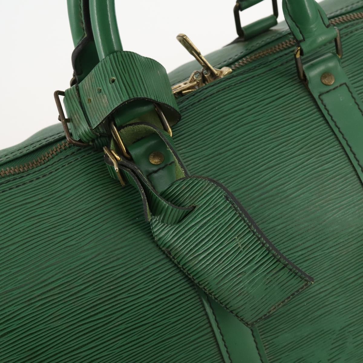 LOUIS VUITTON Epi Keepall 45 Boston Bag Green M42974 LV Auth 168281