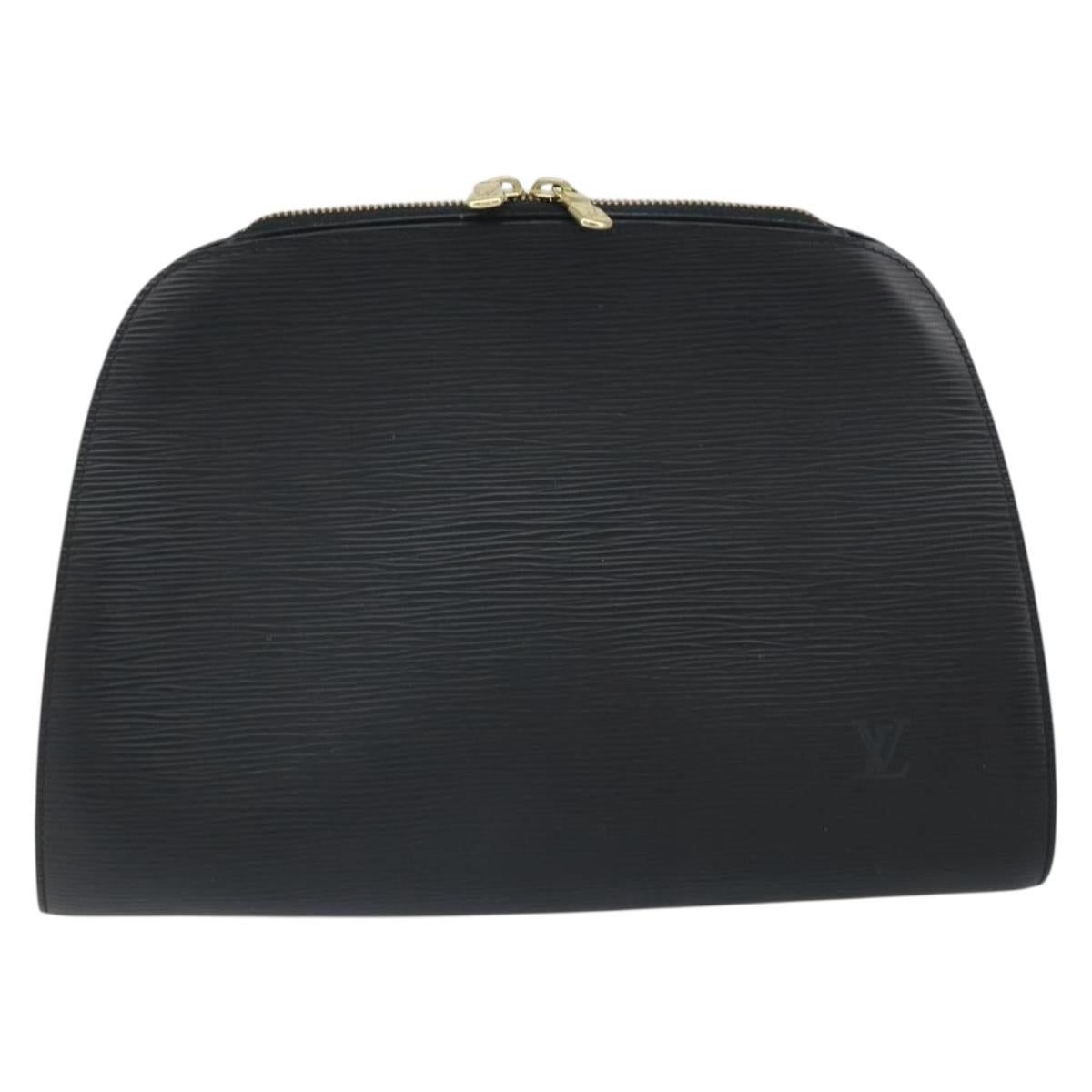 LOUIS VUITTON Epi Dauphine GM Cosmetic Pouch Black M48432 LV Auth 168282