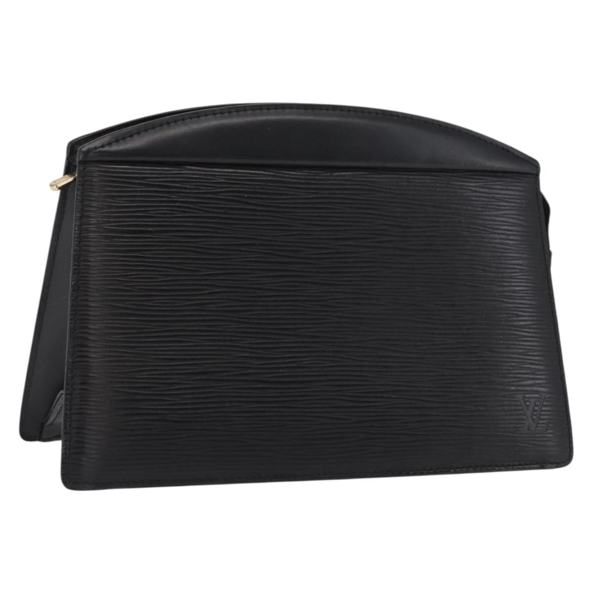 LOUIS VUITTON Epi Trousse Crete Pouch Black M48402 LV Auth 168283