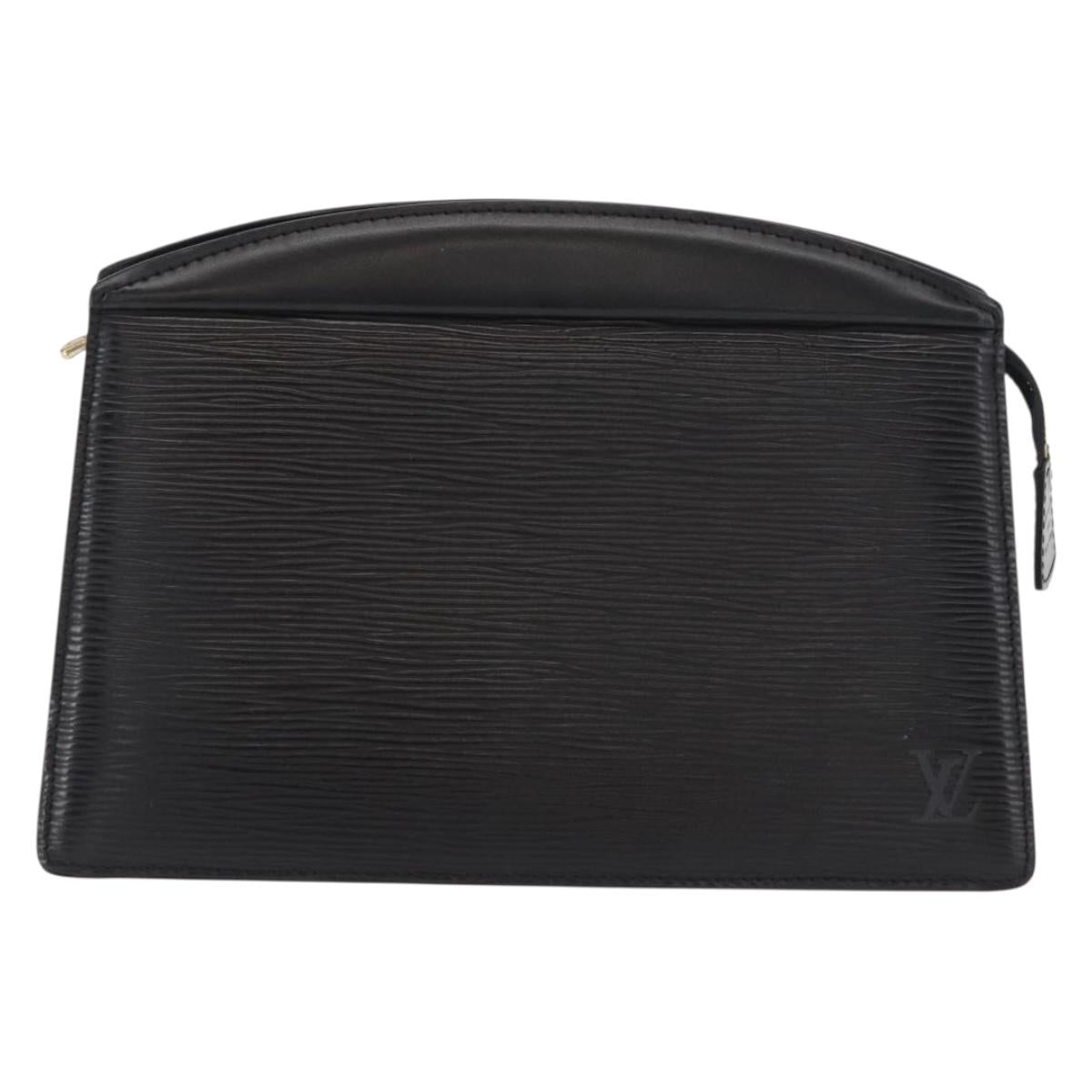 LOUIS VUITTON Epi Trousse Crete Pouch Black M48402 LV Auth 168283