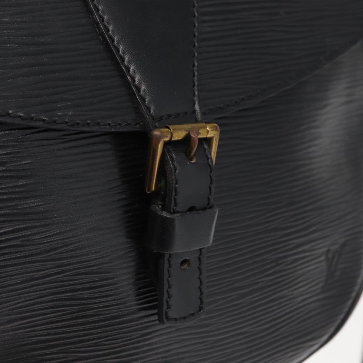 LOUIS VUITTON Epi Jeune Fille MM Shoulder Bag Black M52152 LV Auth 168284