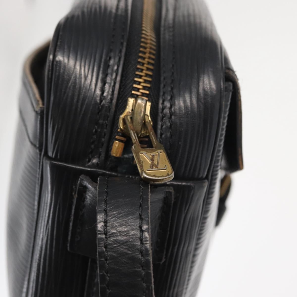 LOUIS VUITTON Epi Jeune Fille MM Shoulder Bag Black M52152 LV Auth 168284