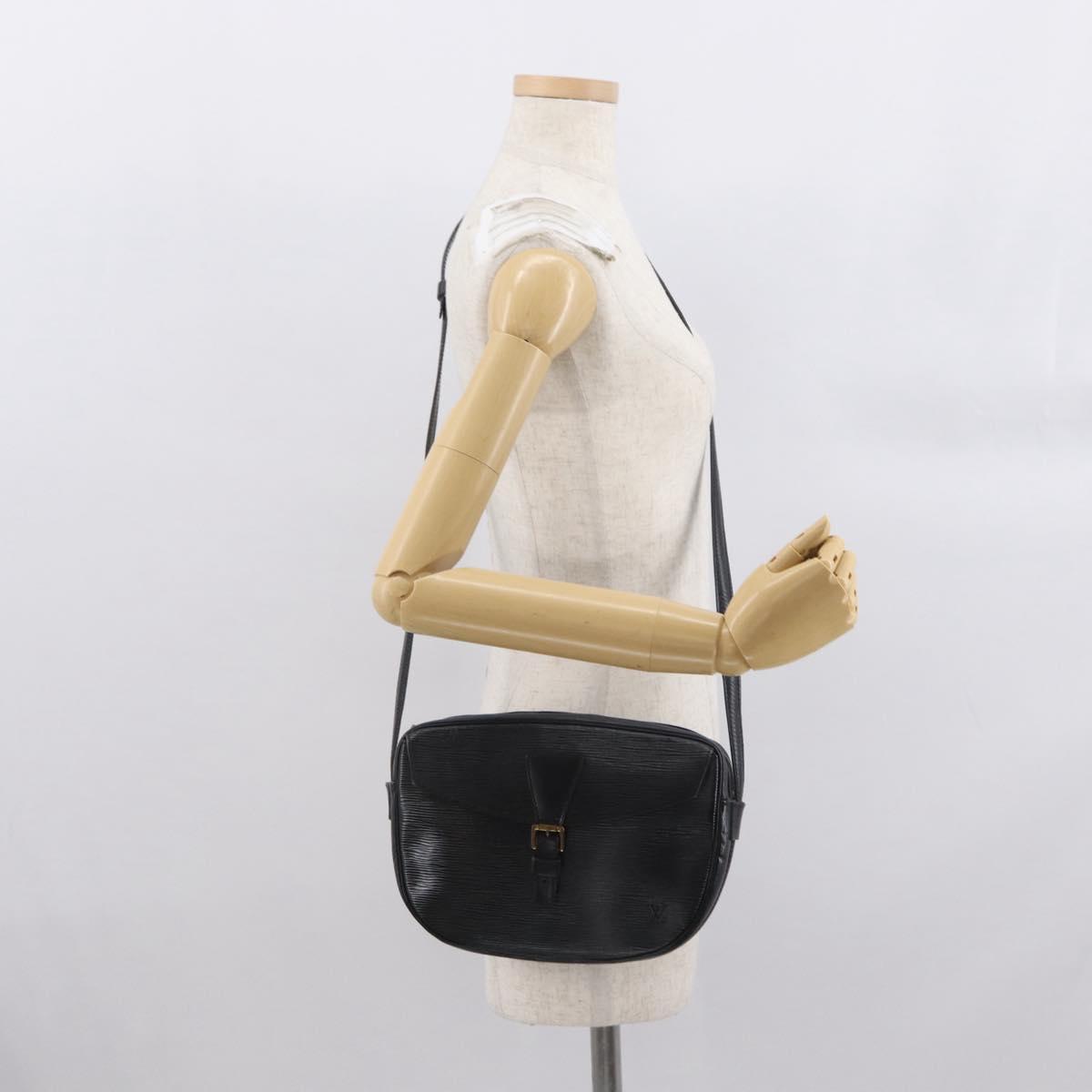 LOUIS VUITTON Epi Jeune Fille MM Shoulder Bag Black M52152 LV Auth 168284