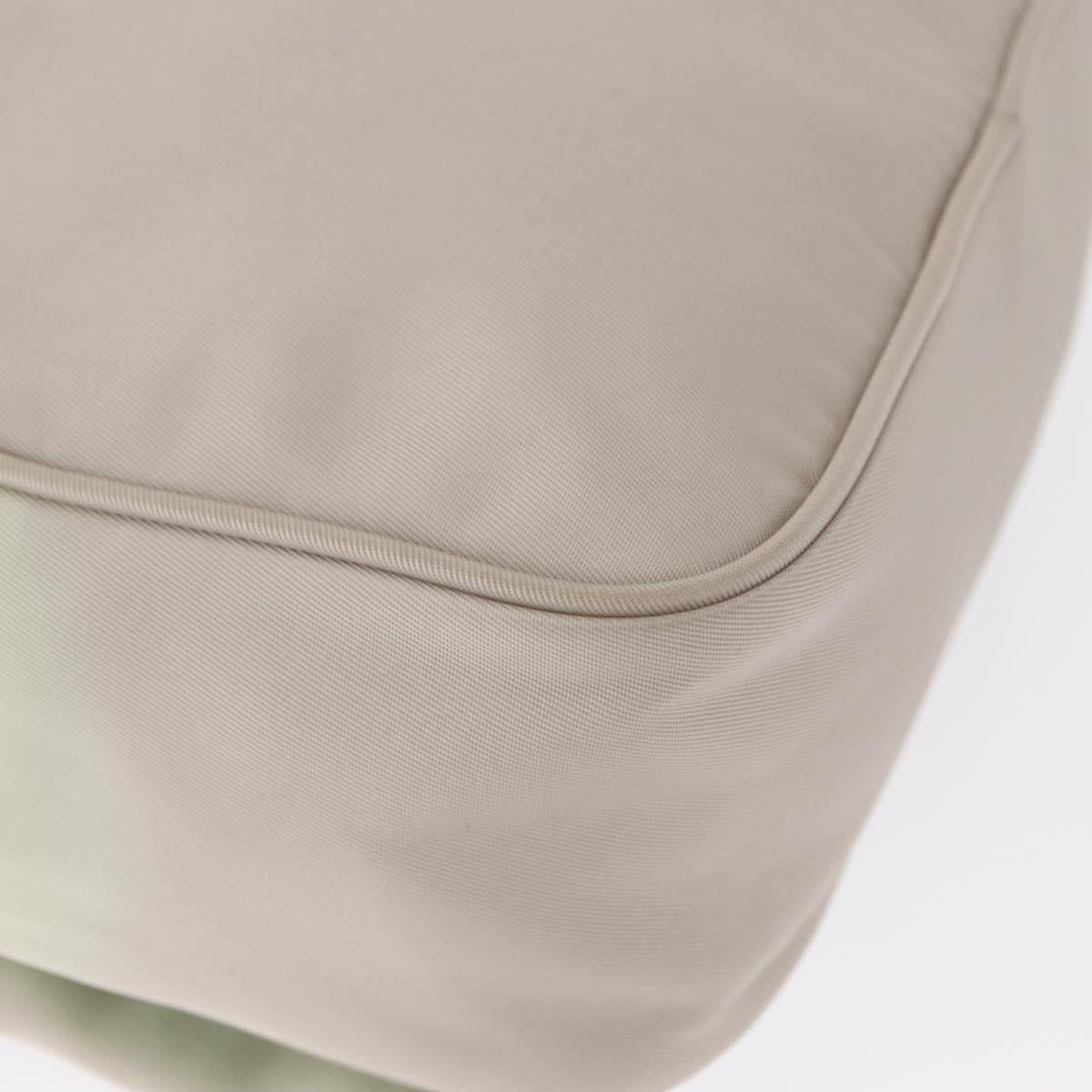 PRADA Shoulder Bag Nylon Ivory Gold Auth 168292