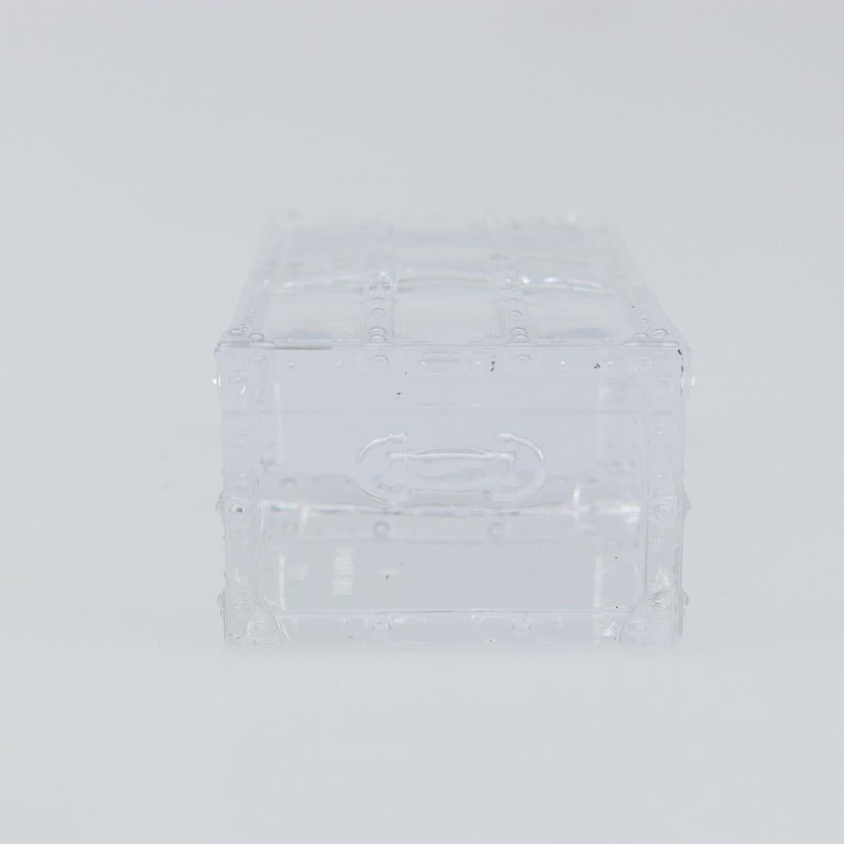 LOUIS VUITTON Crystal Trunk Paper Weight Glass Clear LV Auth 168299