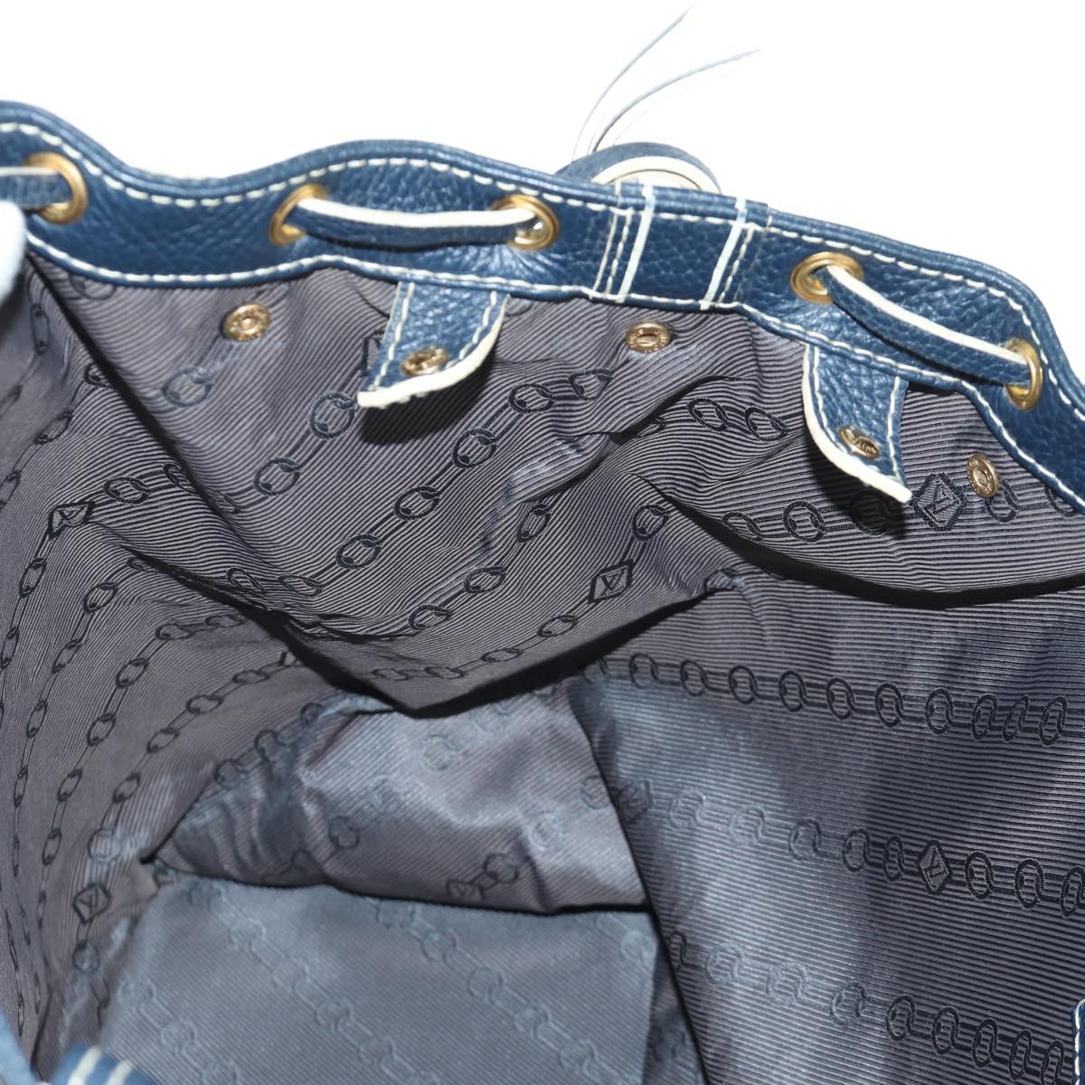 LOUIS VUITTON Tobaco T&B Shoe bag Tote Bag Leather Navy M95149 LV Auth 168317V
