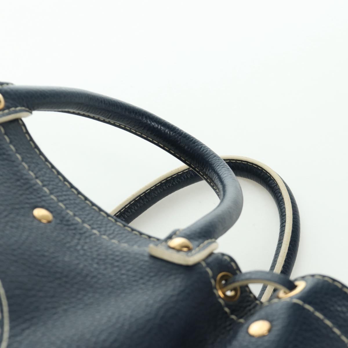LOUIS VUITTON Tobaco T&B Shoe bag Tote Bag Leather Navy M95149 LV Auth 168317V