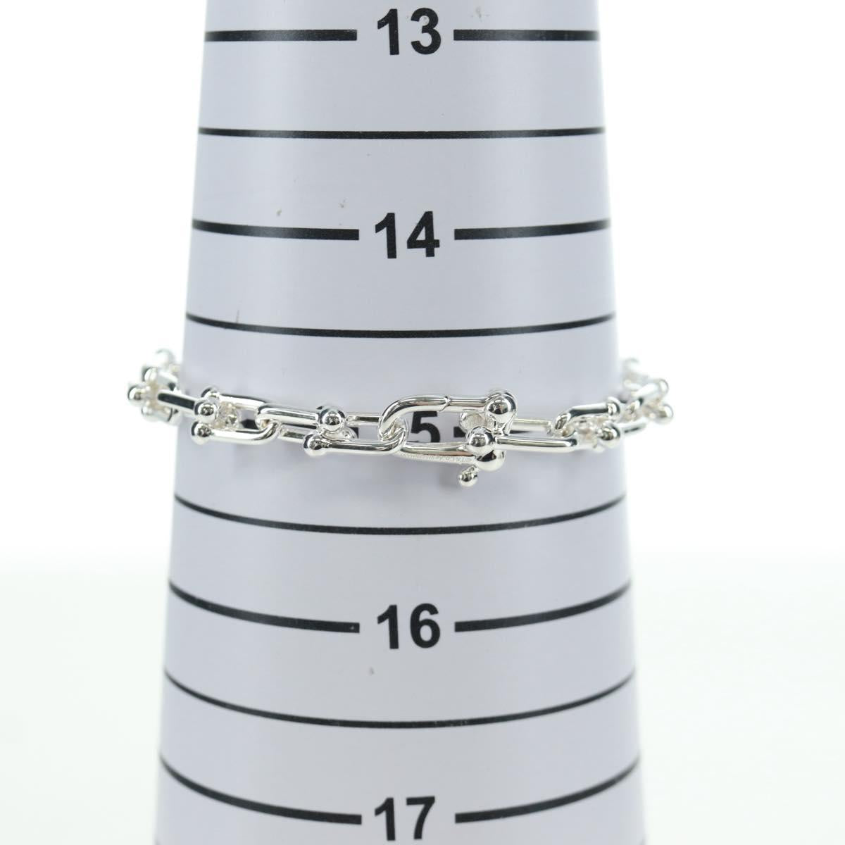 TIFFANY&Co. Hardware Small Link Bracelet Ag925 Silver Auth 168328SAM