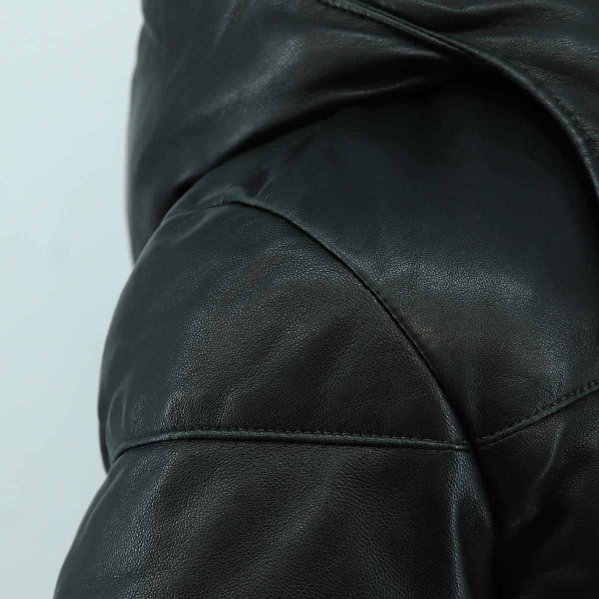 Chrome Hearts Down Jacket Lamb Skin XS Black Auth 168331SM