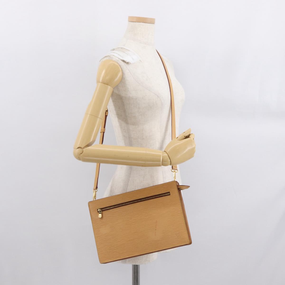 LOUIS VUITTON Epi Angian Shoulder Bag Beige M52116 LV Auth 168364