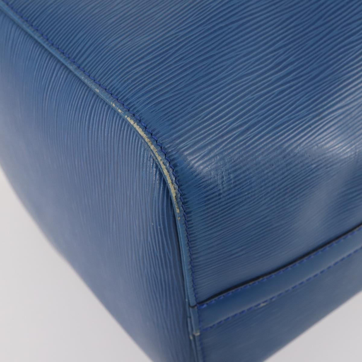 LOUIS VUITTON Epi Keepall 45 Boston Bag Blue M42975 LV Auth 168373