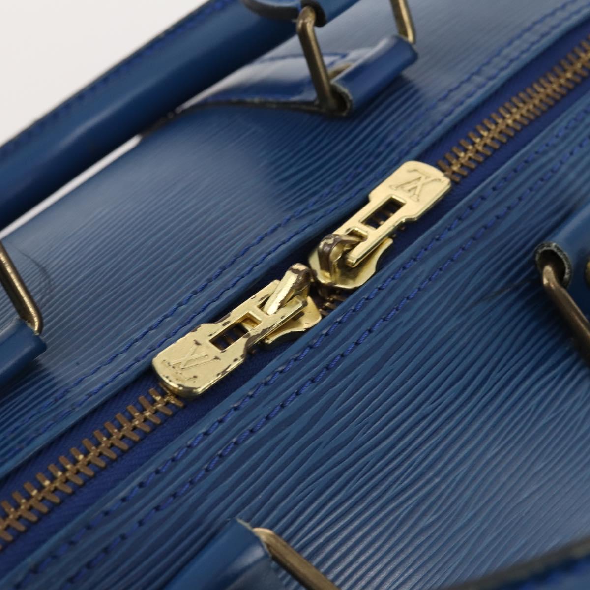 LOUIS VUITTON Epi Keepall 45 Boston Bag Blue M42975 LV Auth 168373